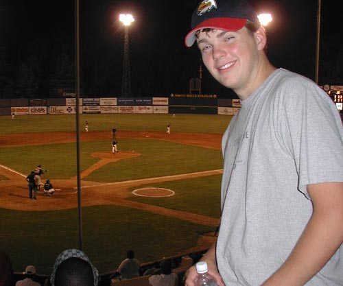 Drew at the Jackson Senators game.