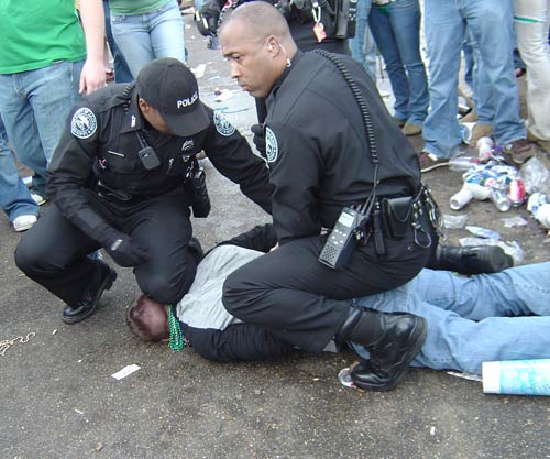 What happens when you hit someone at the St. Patrick's day parade.